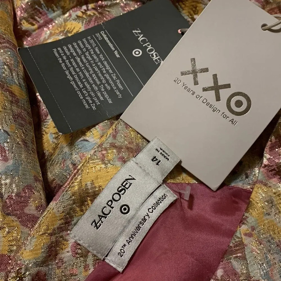 ZAC POSEN for‎ TARGET Floral Print Sleeveless Brocade Mini Dress - Picture 10 of 11